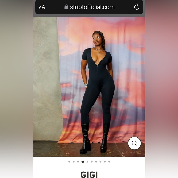 BRAND NEW‼️ GiGi BLACK STRIPT OFFICIAL JUMPSUIT Size 2XL - Picture 5 of 13